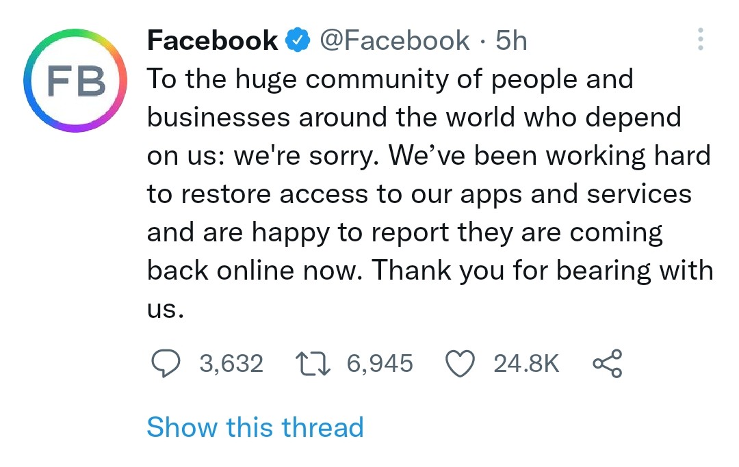 what caused facebook outage today Ecosia Images